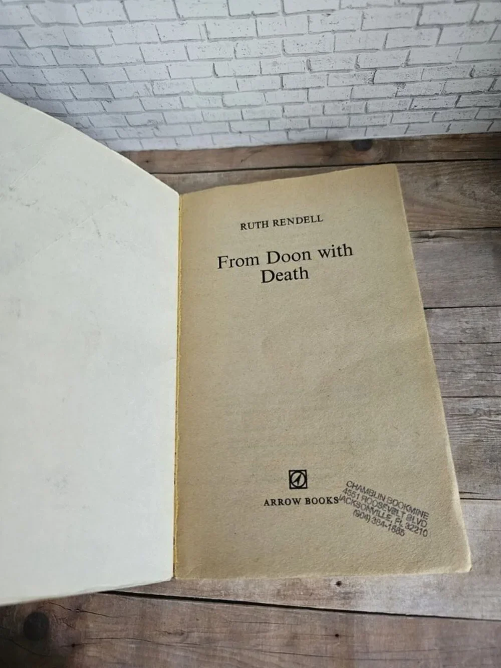 Gothic Crime Ruth Rendell From Doon With Death 1964 Rare Inspector Wexford HTF